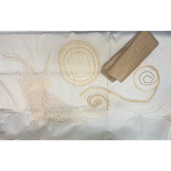 Vintage Needlepoint Tablecloth Project To Finish - Picture 2 of 16